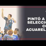 Muestra de acuarelas sobre el mundial y Messi